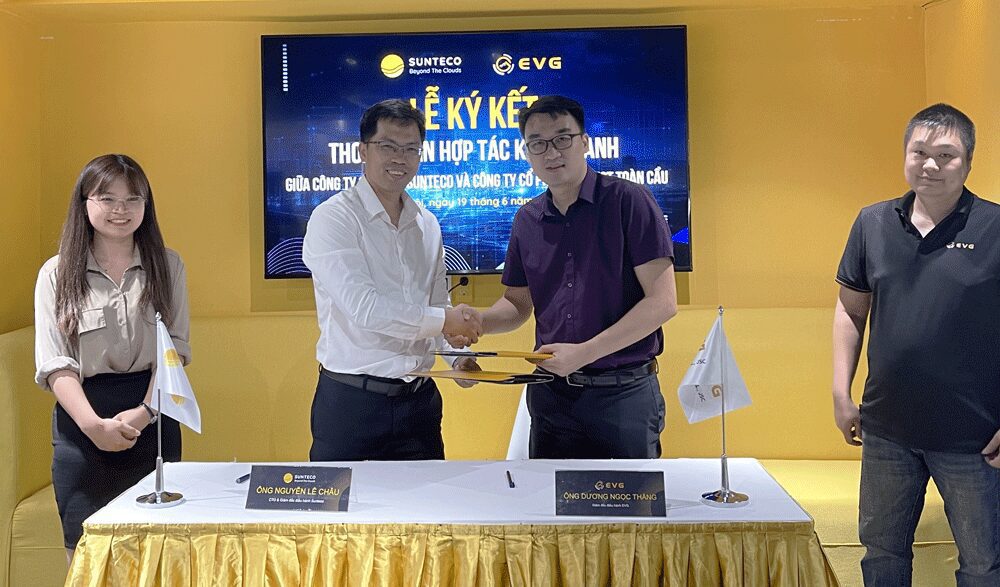 SUNTECO và EVG hợp tác kinh doanh cùng phát triển.