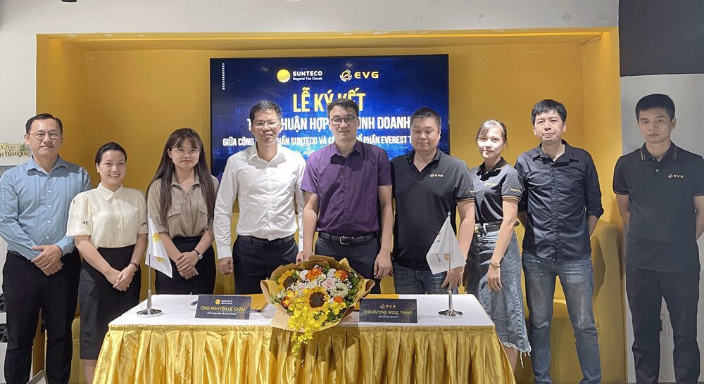 Lễ ký kết thỏa thuận hợp tác giữa SUNTECO và EVG diễn ra thành công tốt đẹp.