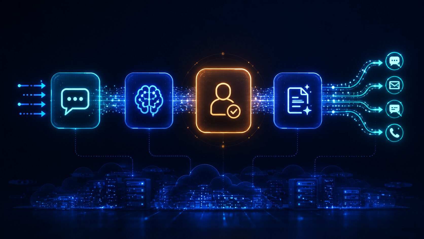 Giao diện trình soạn thảo workflow n8n với các node AI Agent, Slack và Google Sheets được kết nối trên canvas trực quan