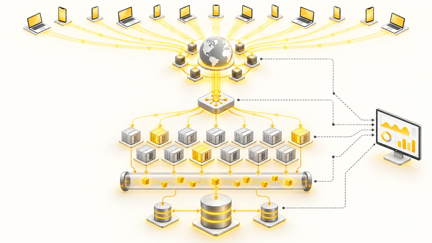 kien truc auto scale 5 lop sunteco Kiến trúc auto-scale 5 lớp cho TMĐT gồm CDN, Load Balancer, container ứng dụng, hàng đợi Kafka và database có bản sao
