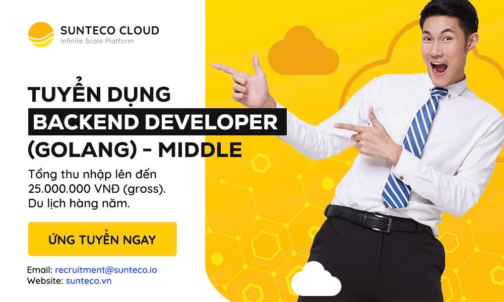 Backend Developer (Golang) - Middle - Sunteco | Beyond The Clouds
